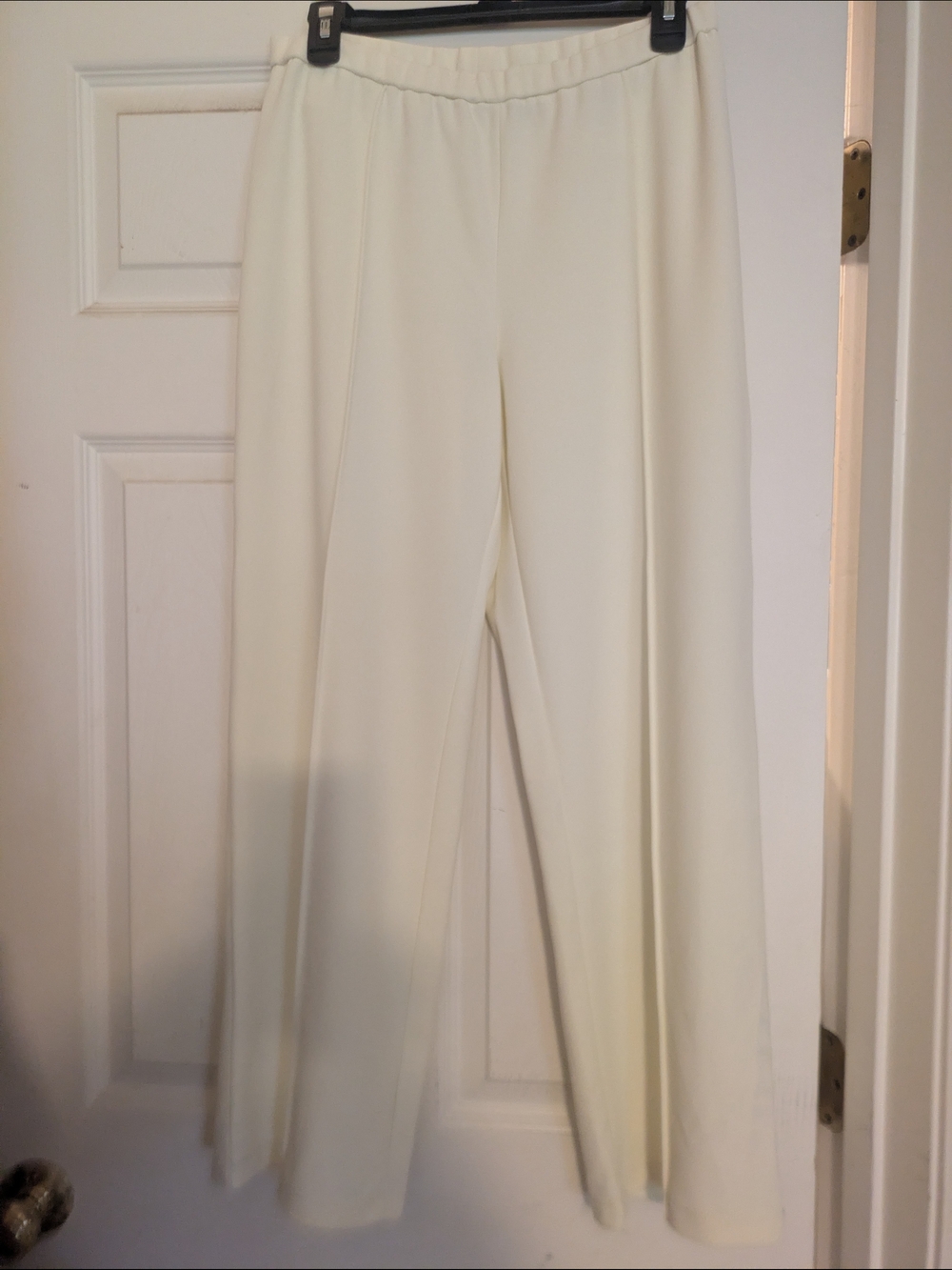 QVC Attitudes by Renee Wide-Leg Cream Trousers